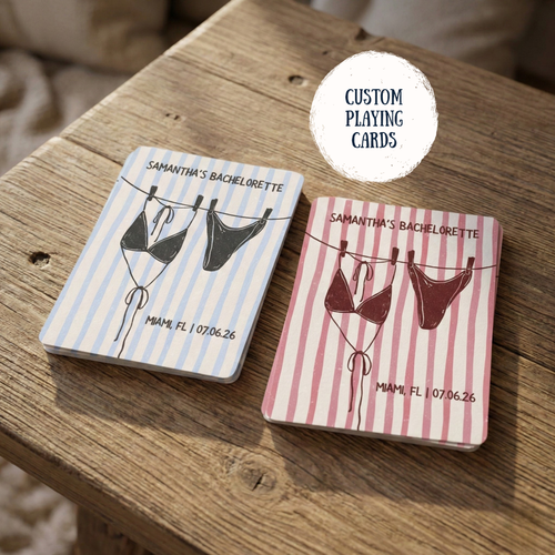 Custom Bachelorette Playing Cards — Personalized Poker Deck for Bachelorette Party Favors
